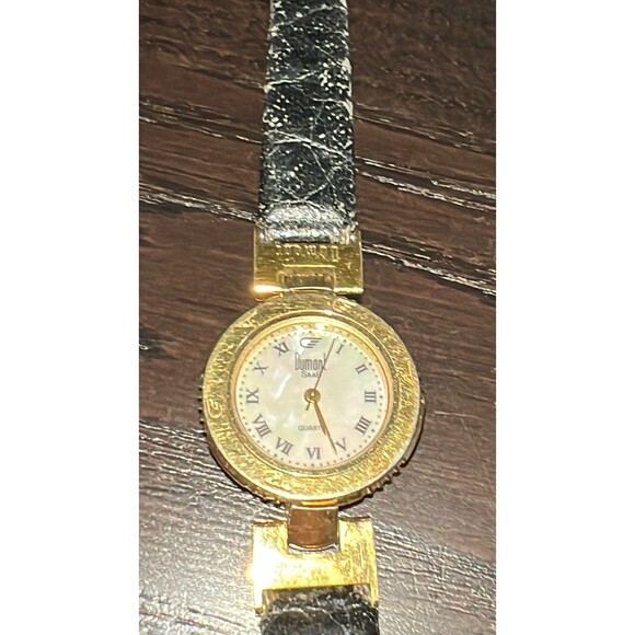 Dumont Saab Watch Gold Stainless Steel  Water Resist Beige Quartz DR 28057 - Picture 16 of 16